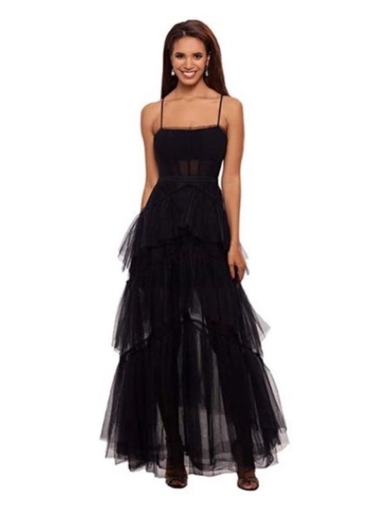 Betsy & Adam Dresses & Skirts - Betsy & Adam Jasmine Black Corset Gown Mesh Formal Elegant, 4